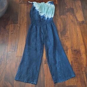 Young Fabulous & Broke Blue Jumpsuit Trendy Relaxed Fit